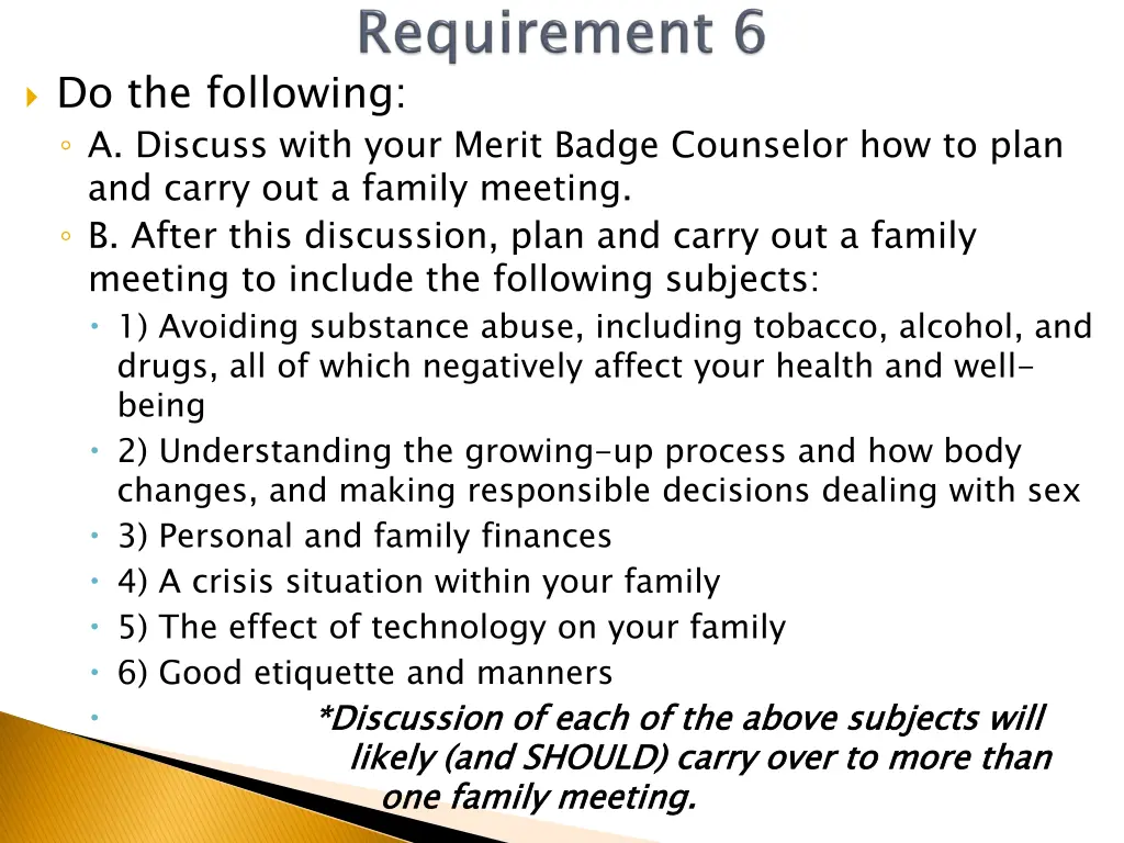 do the following a discuss with your merit badge