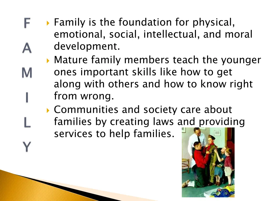 family is the foundation for physical emotional
