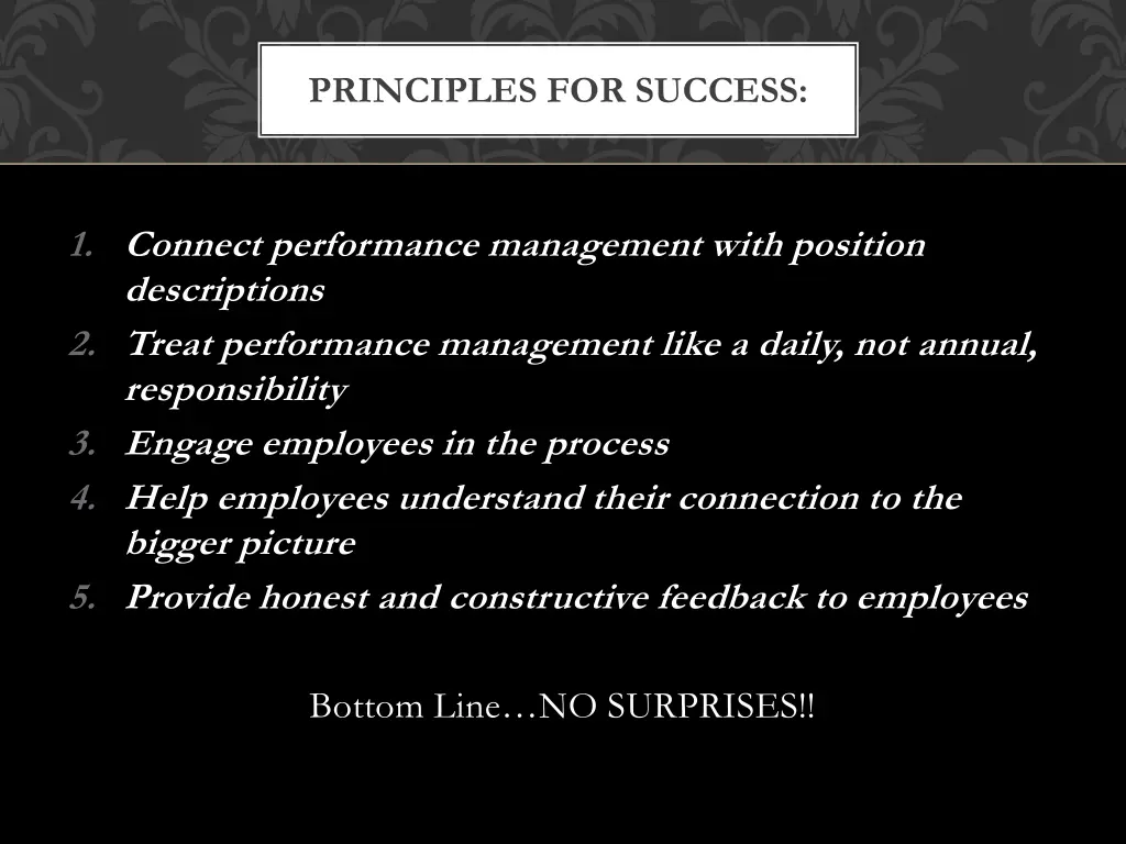 principles for success