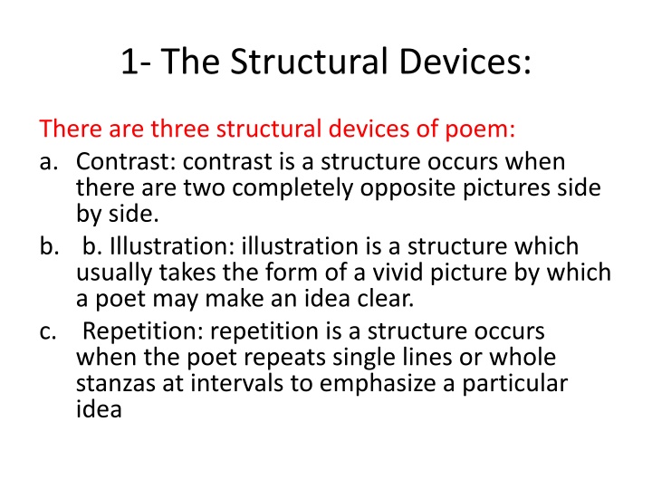 1 the structural devices