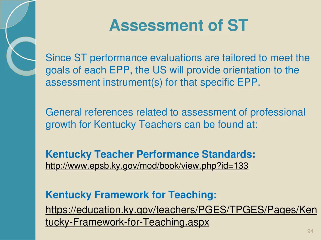assessment of st