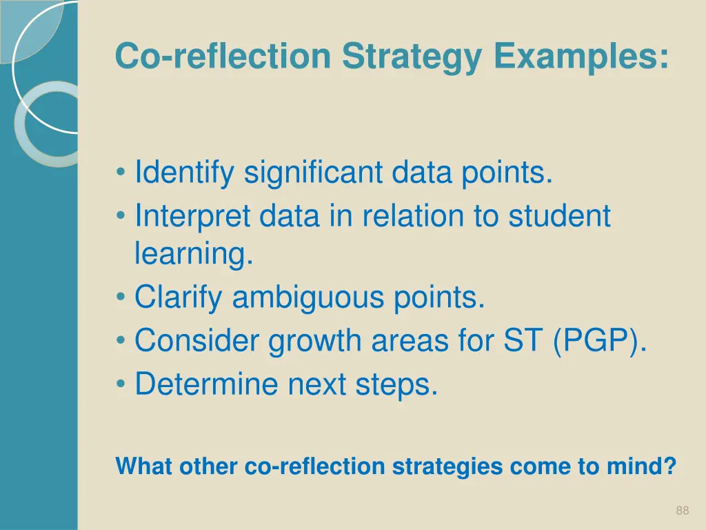 co reflection strategy examples