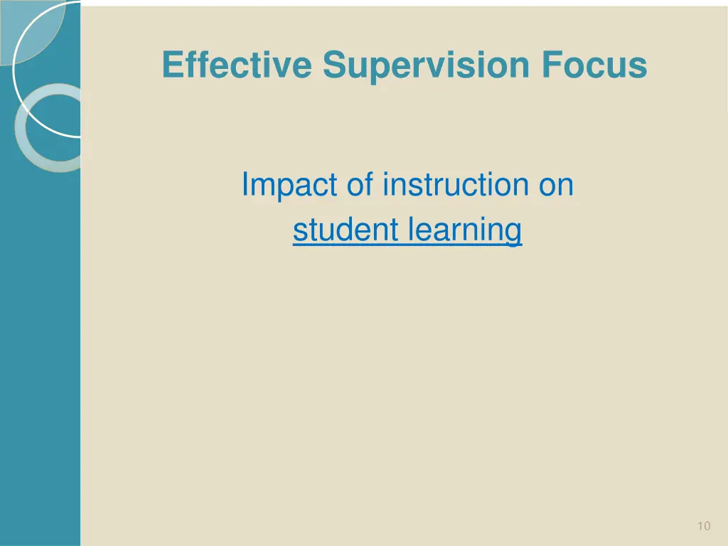 effective supervision focus
