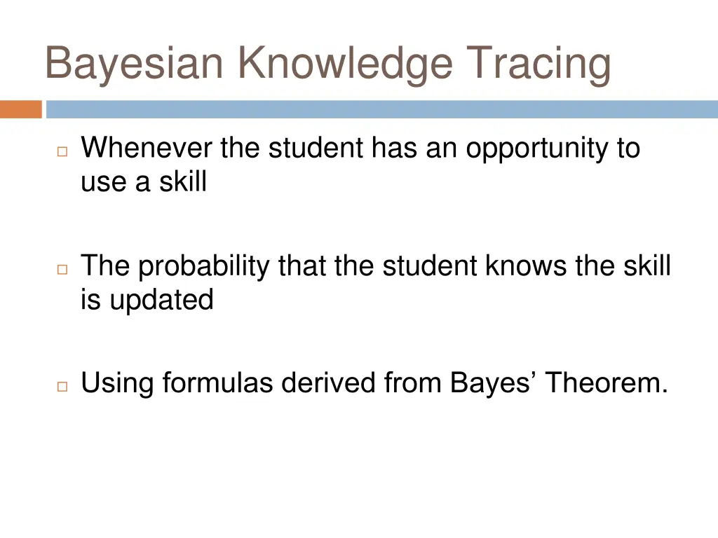 bayesian knowledge tracing