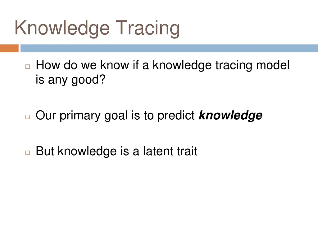 knowledge tracing 1