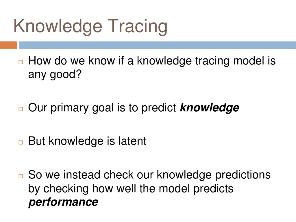 knowledge tracing 2
