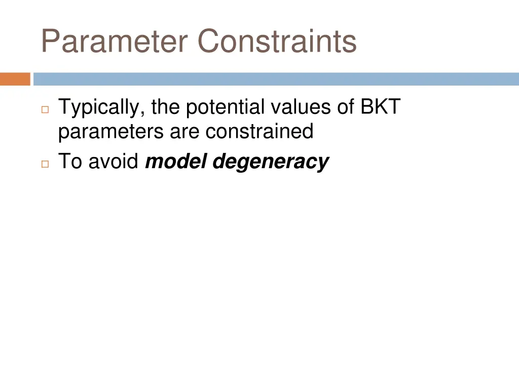 parameter constraints