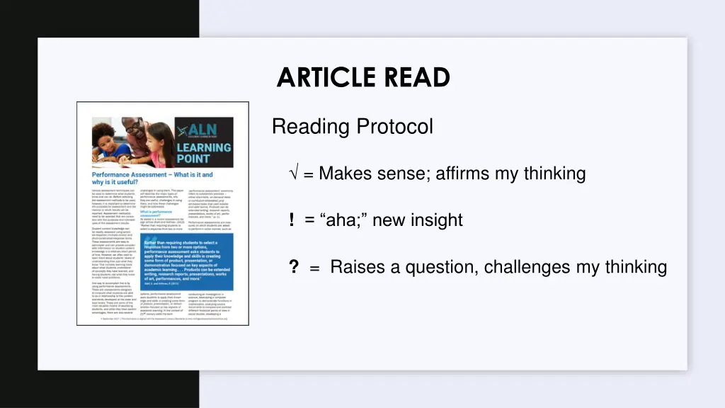 article read