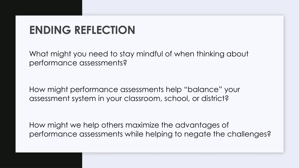 ending reflection