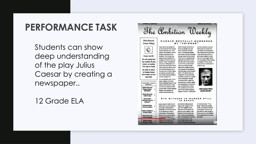 performance task