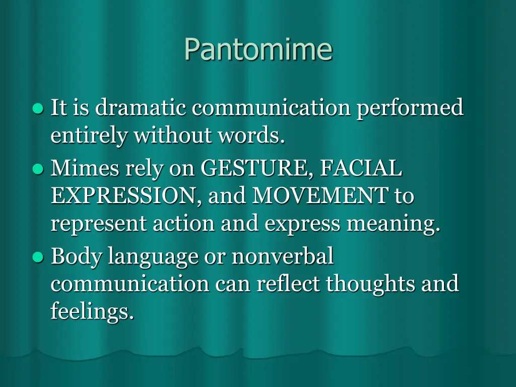 pantomime 1