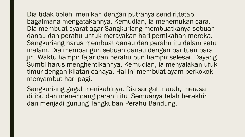 dia tidak boleh menikah dengan putranya sendiri