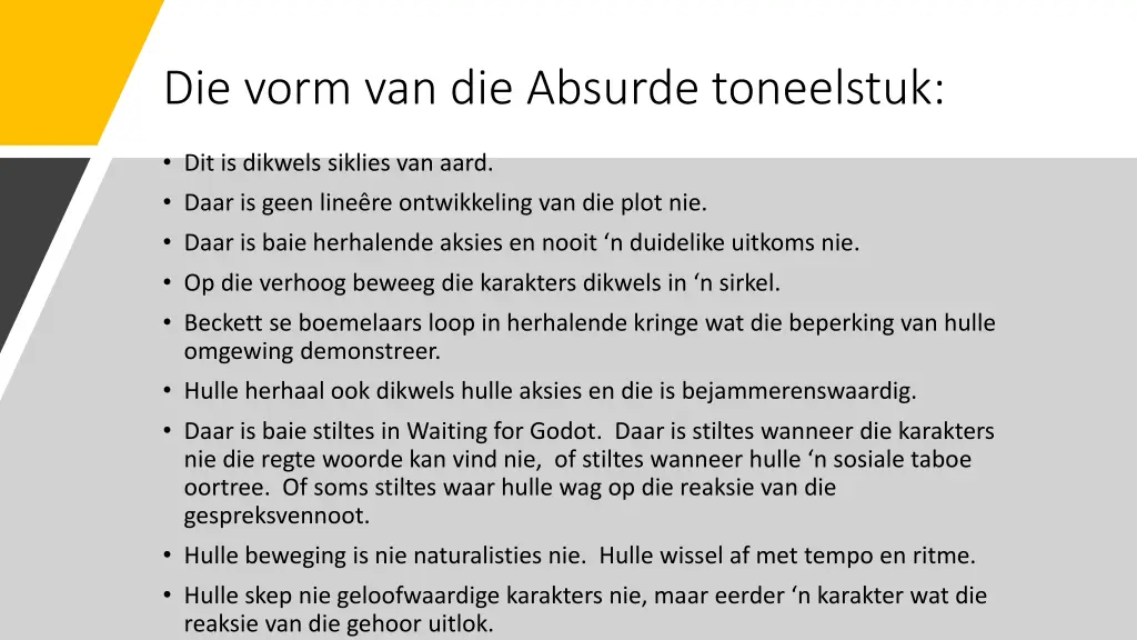 die vorm van die absurde toneelstuk