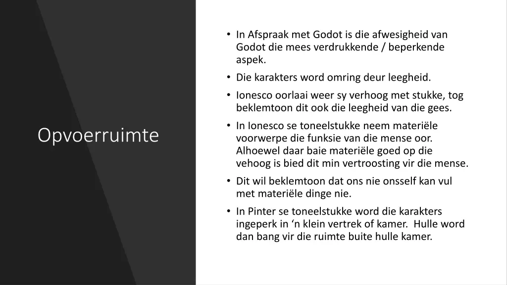 in afspraak met godot is die afwesigheid