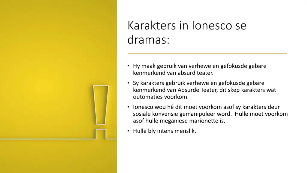 karakters in ionesco se dramas