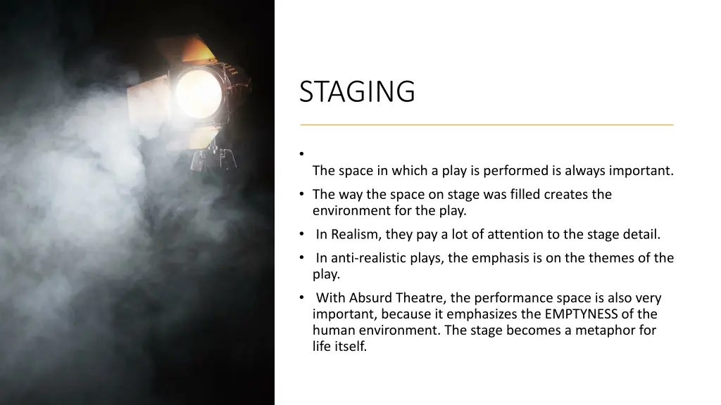 staging