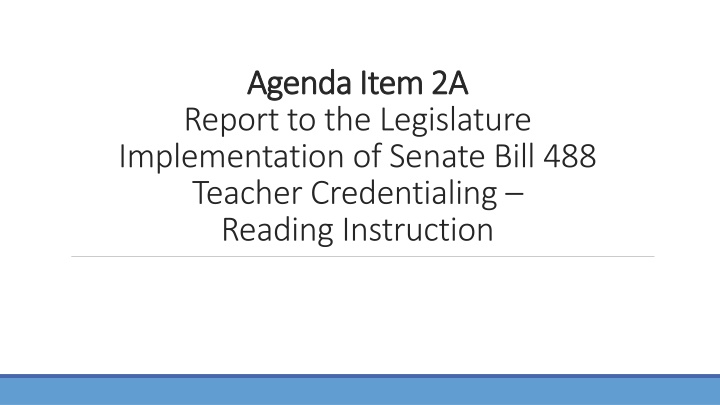 agenda item 2a agenda item 2a report