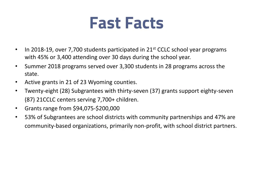 fast facts