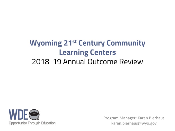 wyoming 21 st century community learning centers