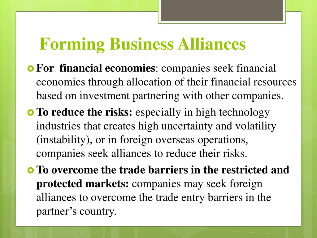forming business alliances 1