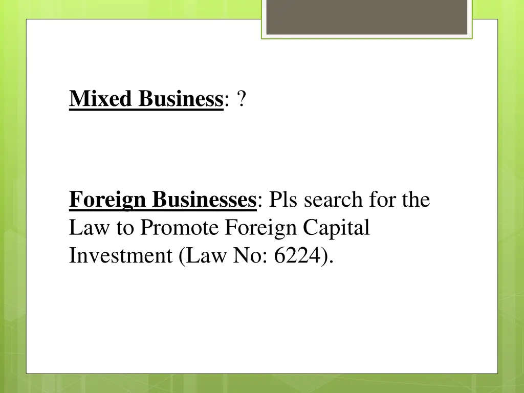 mixed business