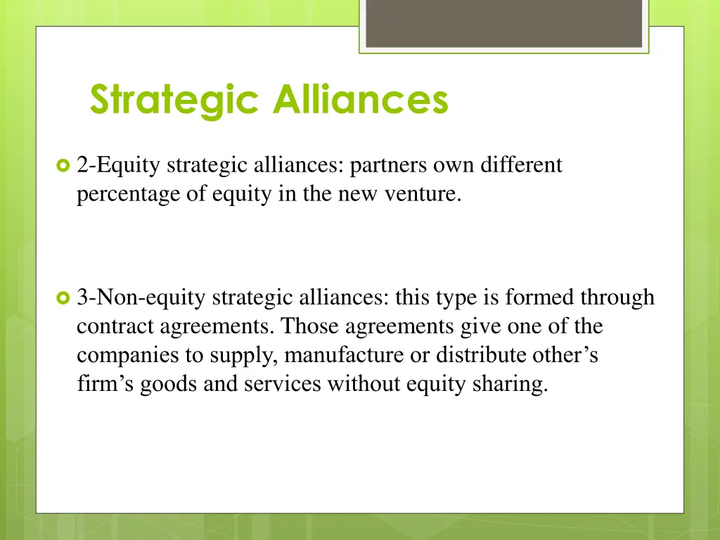 strategic alliances 1