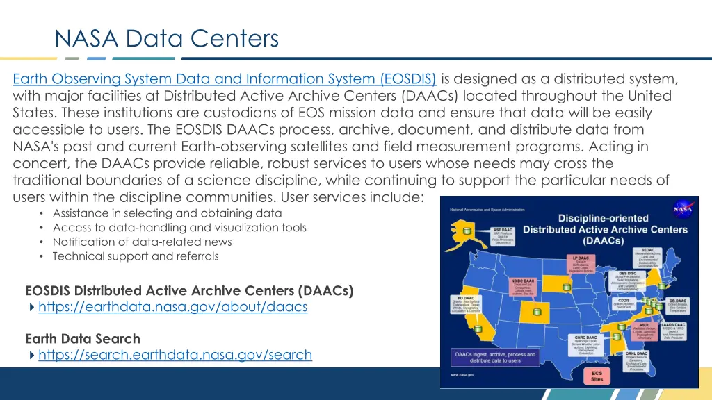nasa data centers
