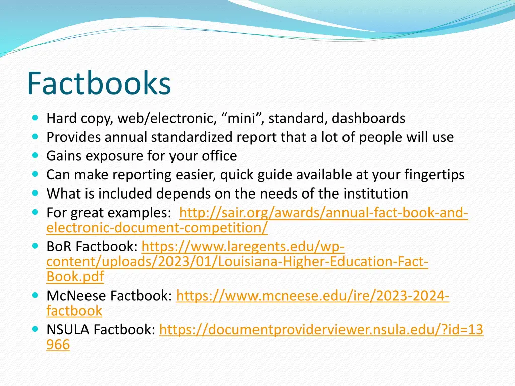 factbooks hard copy web electronic mini standard
