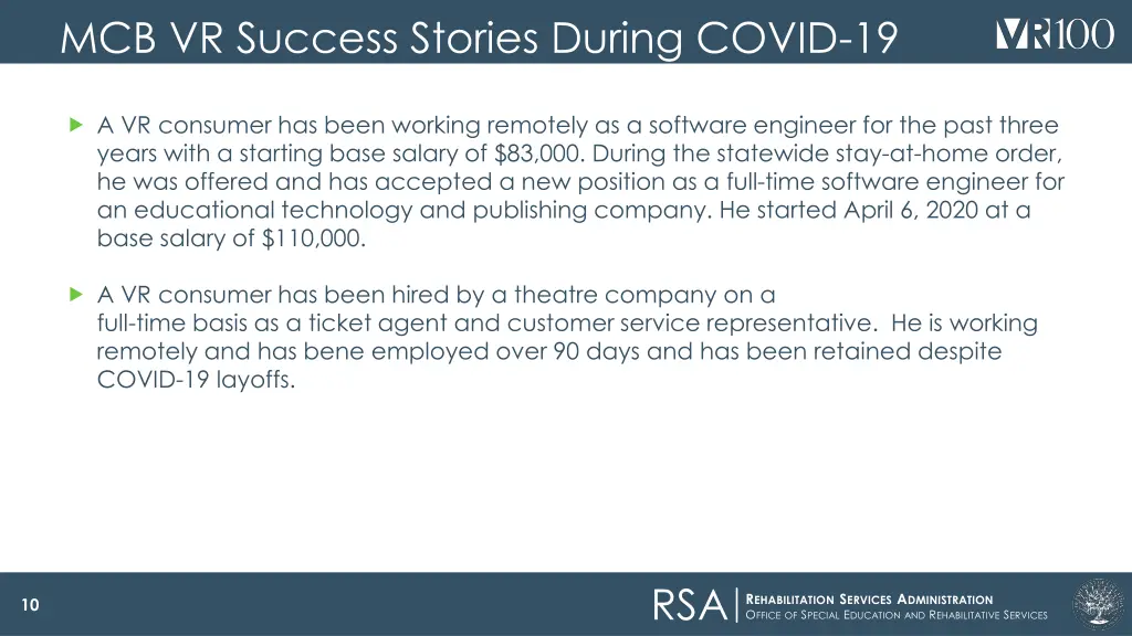 mcb vr success stories during covid 19