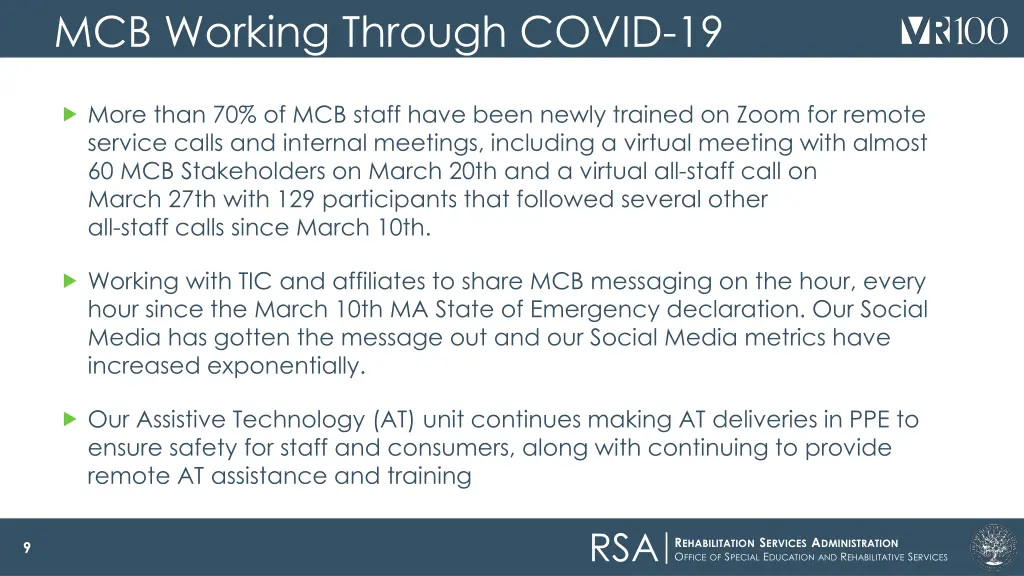 mcb working through covid 19
