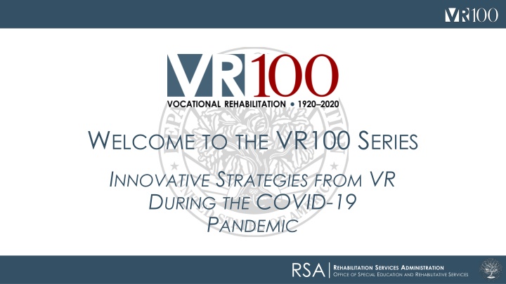 w elcome to the vr100 s eries