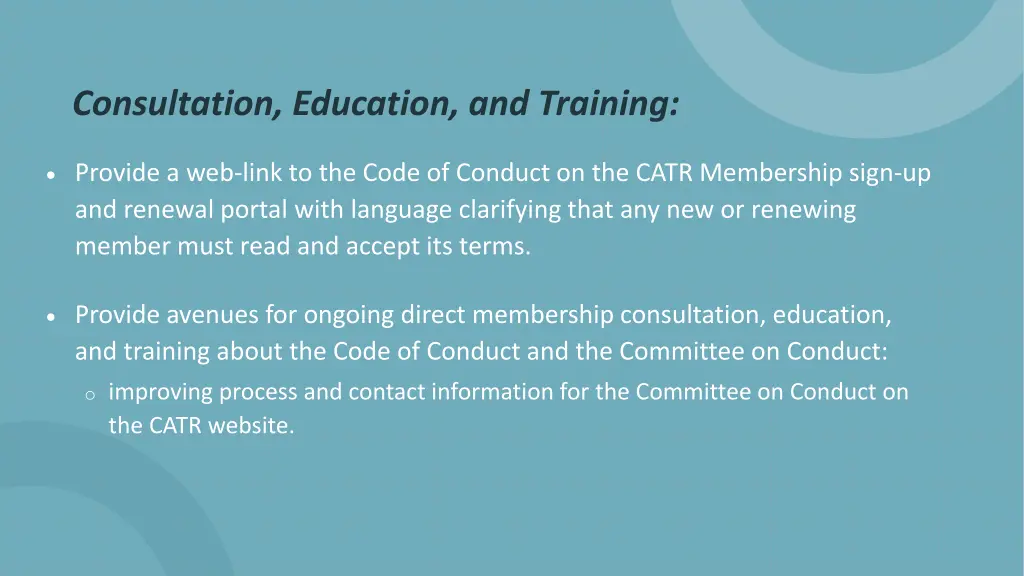 consultation education and training