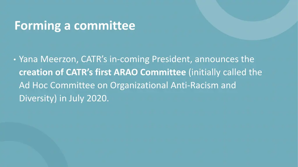 forming a committee