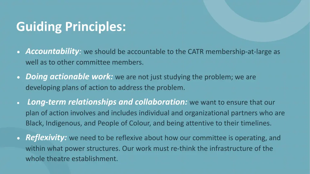 guiding principles