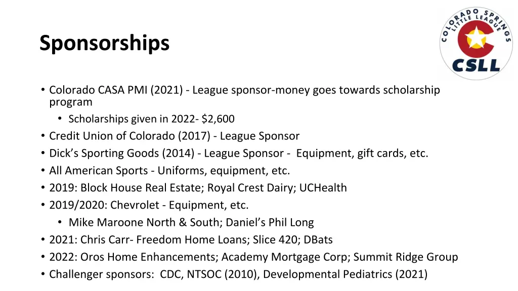 sponsorships