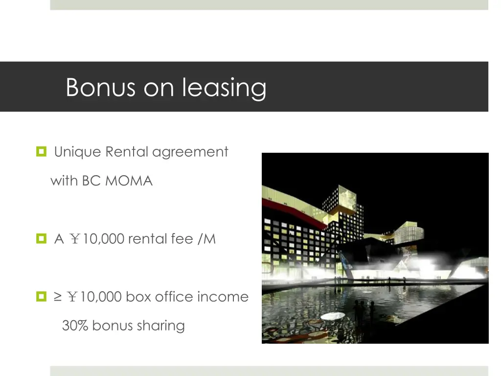 bonus on leasing
