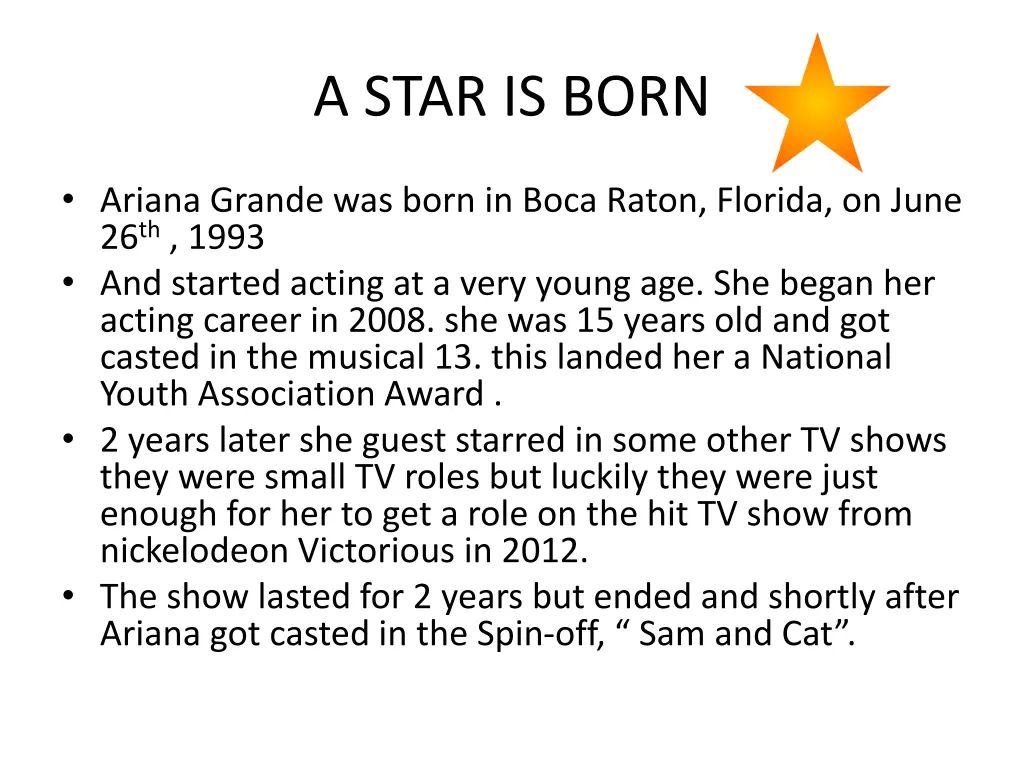 a star is born