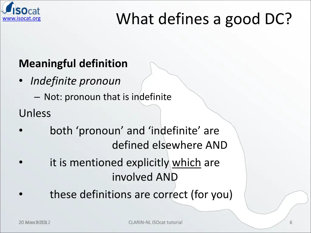 what defines a good dc
