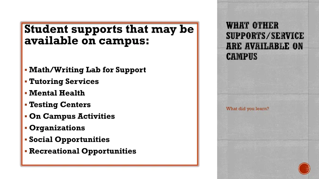 what other supports service are available