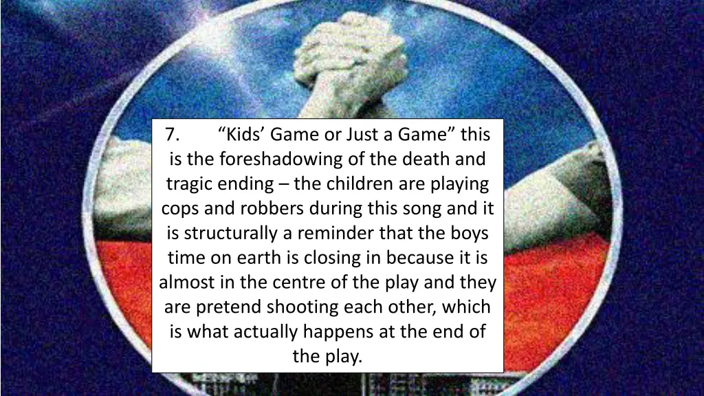 7 is the foreshadowing of the death and tragic