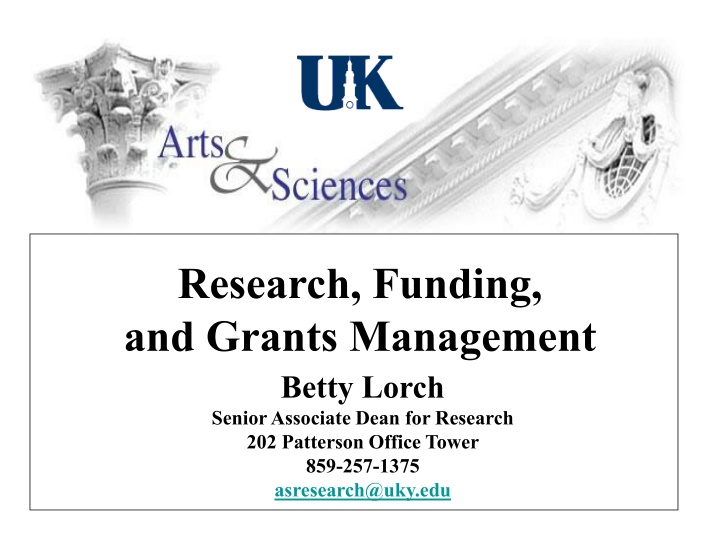research funding and grants management betty