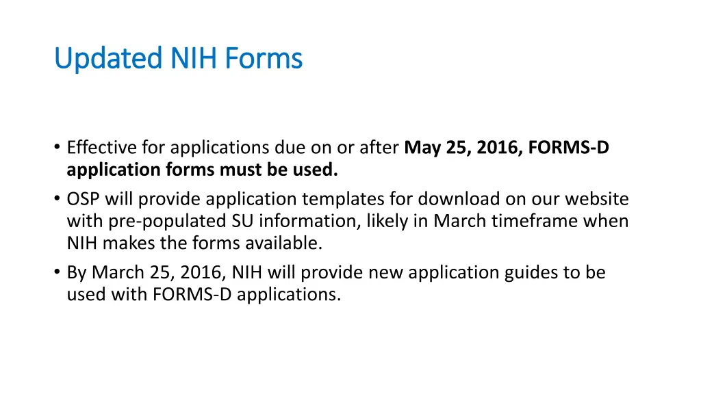 updated nih forms updated nih forms