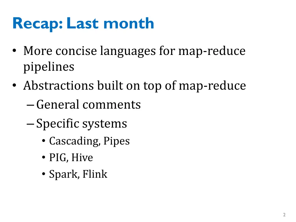 recap last month