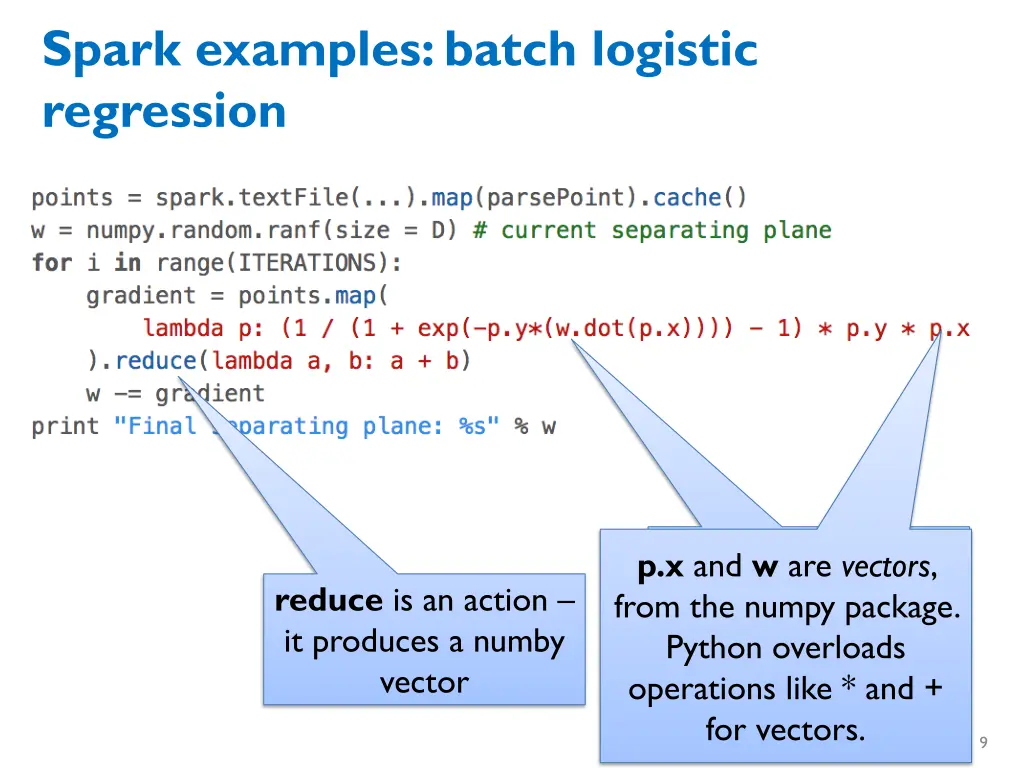 spark examples batch logistic regression