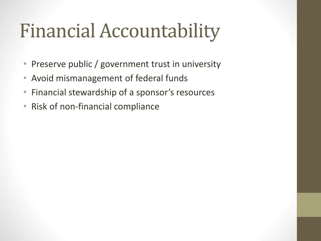 financial accountability