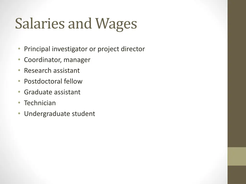 salaries and wages