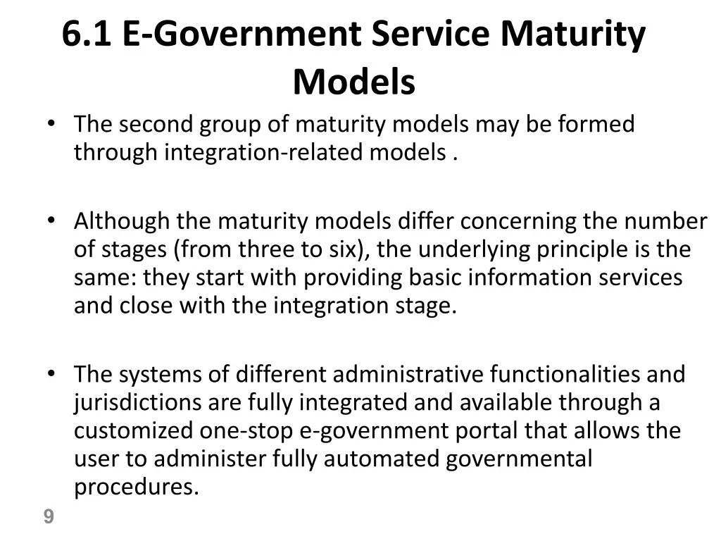 6 1 e government service maturity models 1