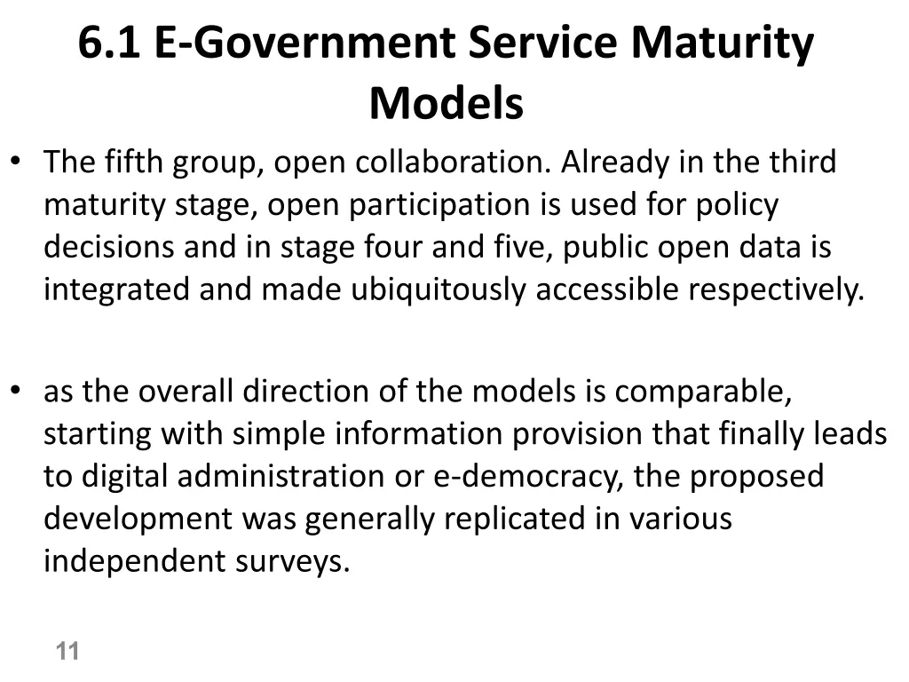 6 1 e government service maturity models 3