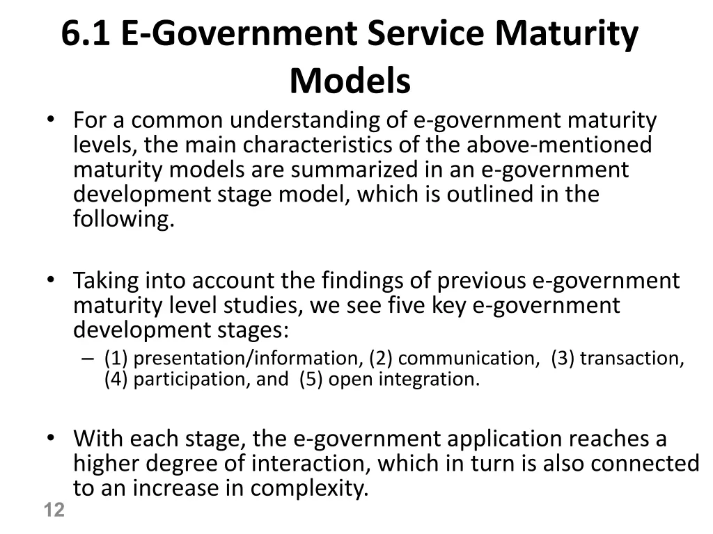 6 1 e government service maturity models 4