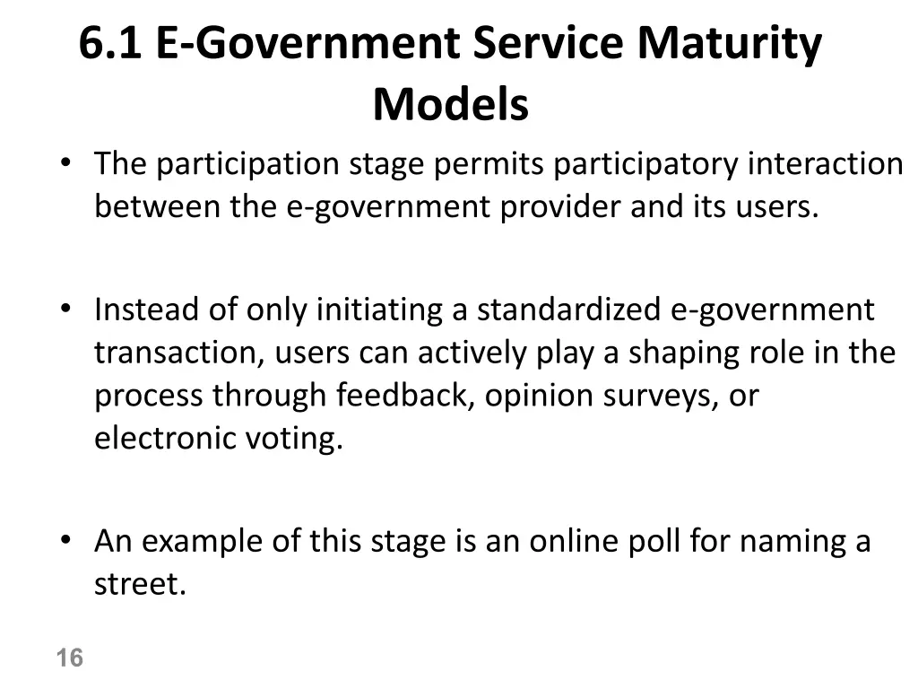 6 1 e government service maturity models 6